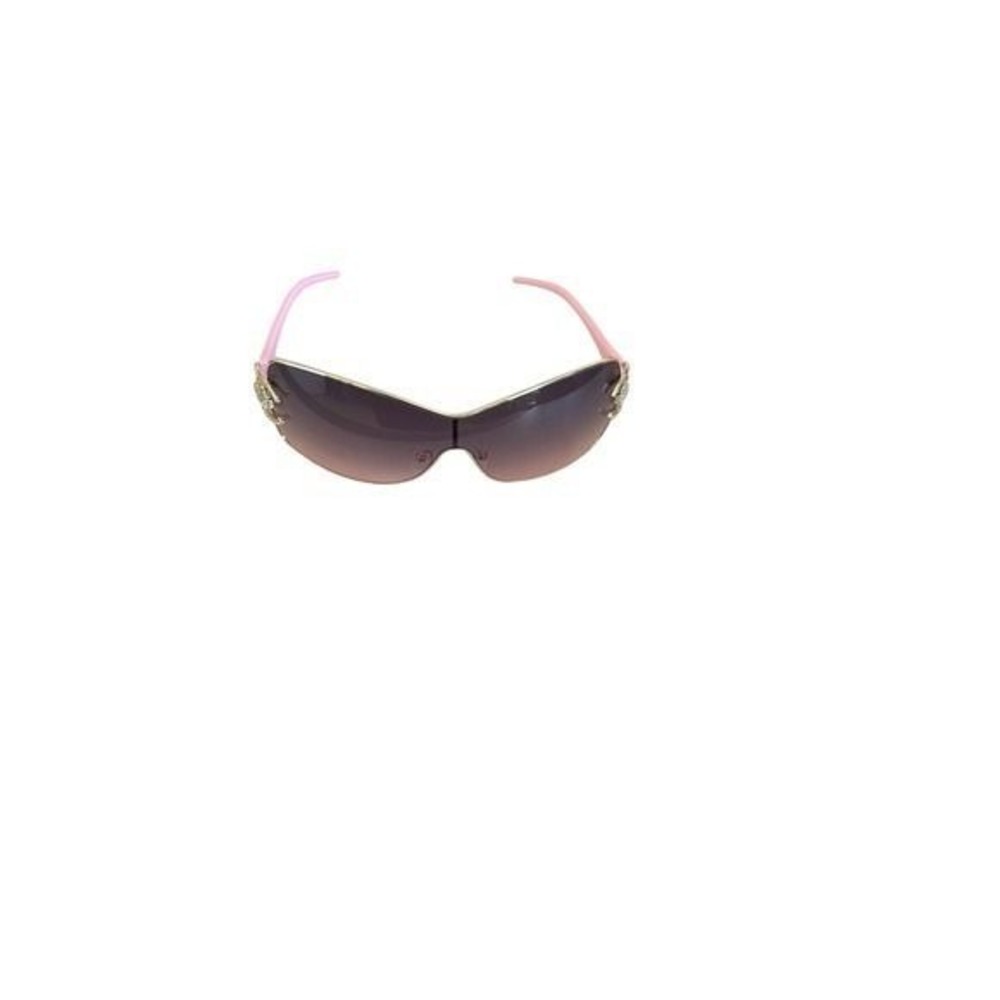 Chic Pink Sunglasses Rhinestone Embellished Gradient Lenses Eyewear‎